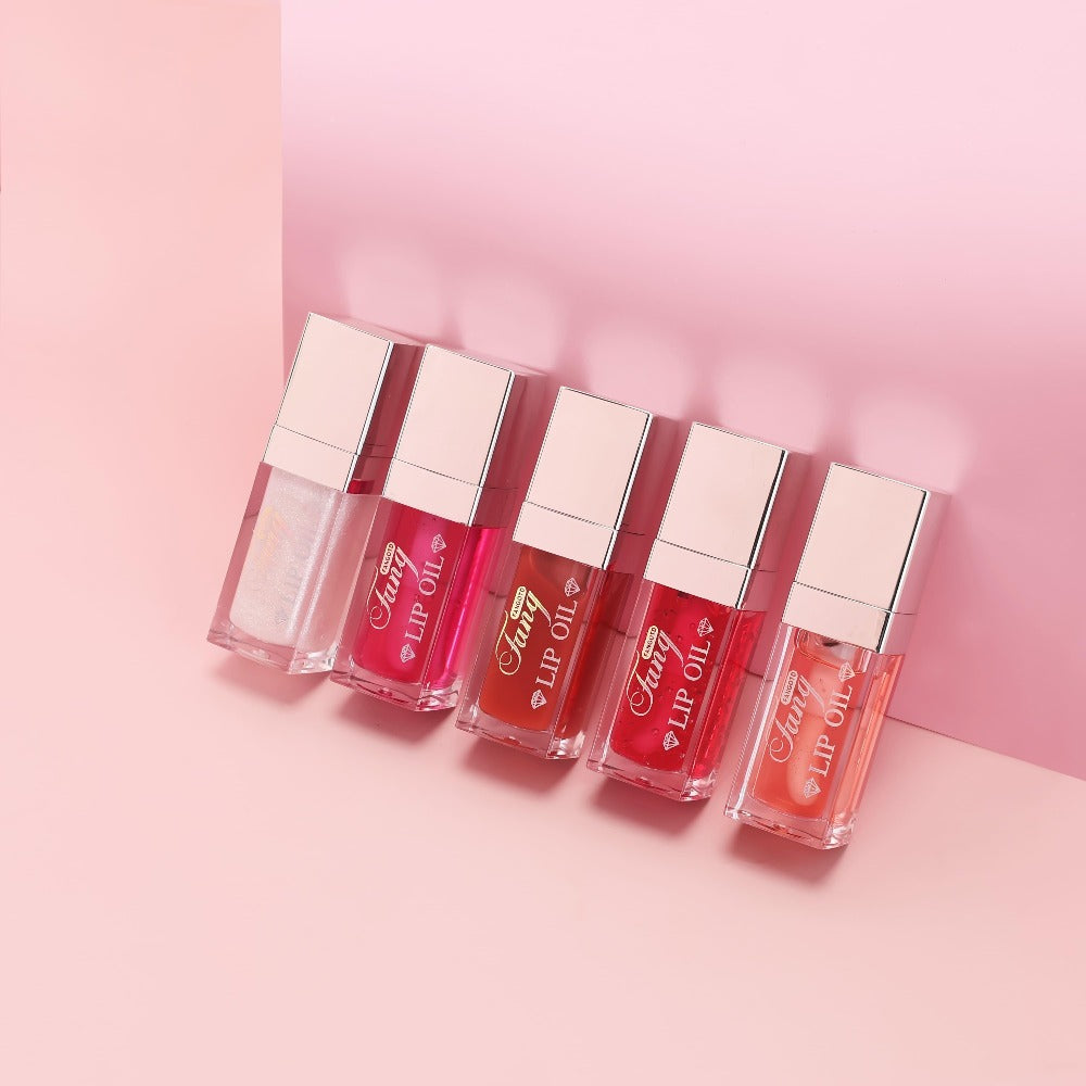 Lip Gloss Oil Set 3pcs/6pcs - Hydrating Plumping Lip Glow Oil, Shiny Transparent Lip Plumper, Long-Lasting Glossy Lip Color in Berry Coral Pink Red, Valentine's Day Gift for Her