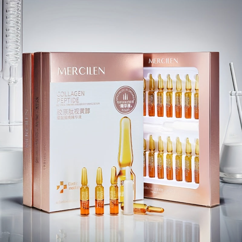 1 MERCILEN Collagen Peptide Retinol Firming & Brightening Serum - Wrinkle, Collagen Boosting, Sensitive Light Beige (No Fragrance), Retinol-Infused Moisturizing Face Serum for &, Dropper Applicator