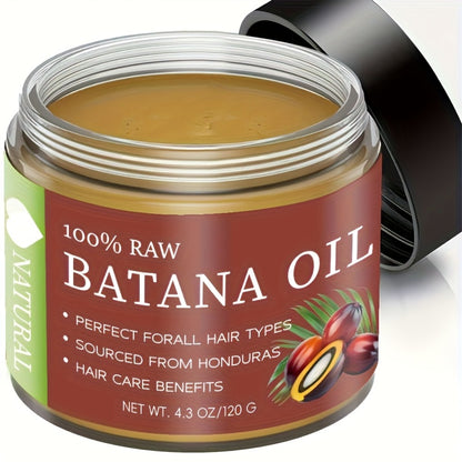 Batana Oil Hair Treatment 4.23oz Honduras Pure Moisturizing Smoothing Dry Hair Scalp Care Nourishing Strengthening Shine-Boosting Natural Hair Oil for All Hair Types Men Women