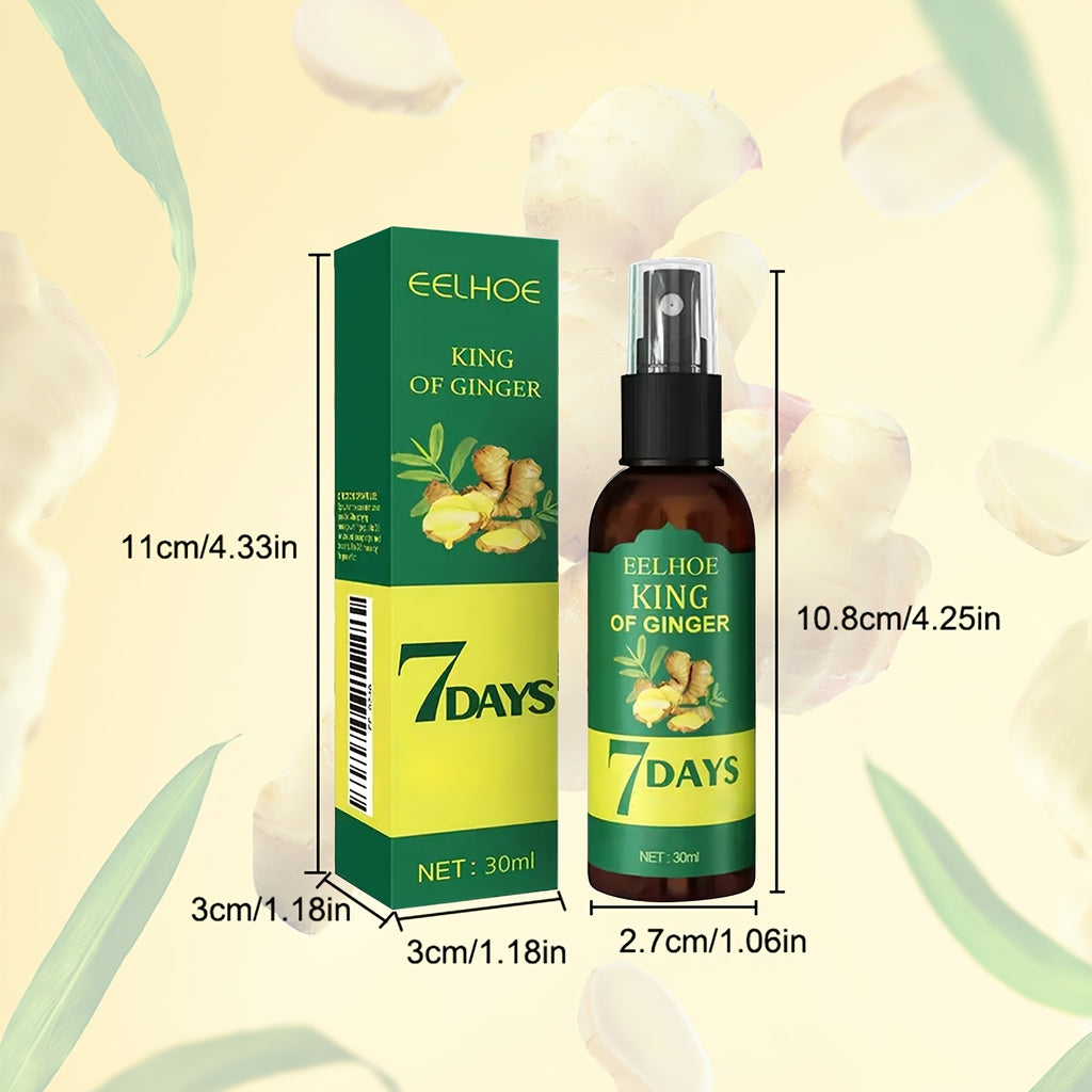 2 Bottles Of Ginger Hair Oil And Biotin Hair Serum, Suitable for All Hair Types, 7-day Ginger Nourishing Massage, Moisturizing And Hair Care, A Perfect Valentine's Day And Mother's Day Gift for Both Men And Women