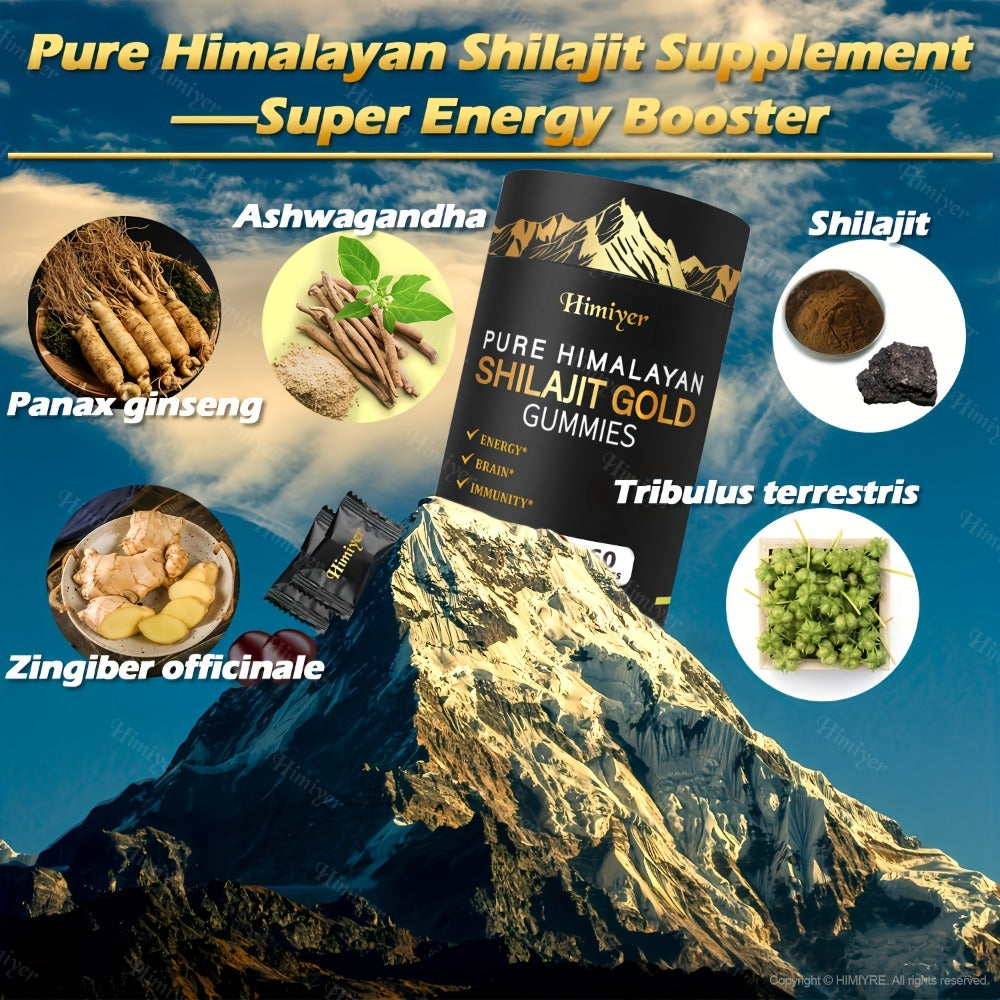 Powerful Combination Of 3000mg SHIlijit, Ginger, Hoofgrass, Ginseng And Ashwagandha! Multi-mineral And Phytonutrient Supplement