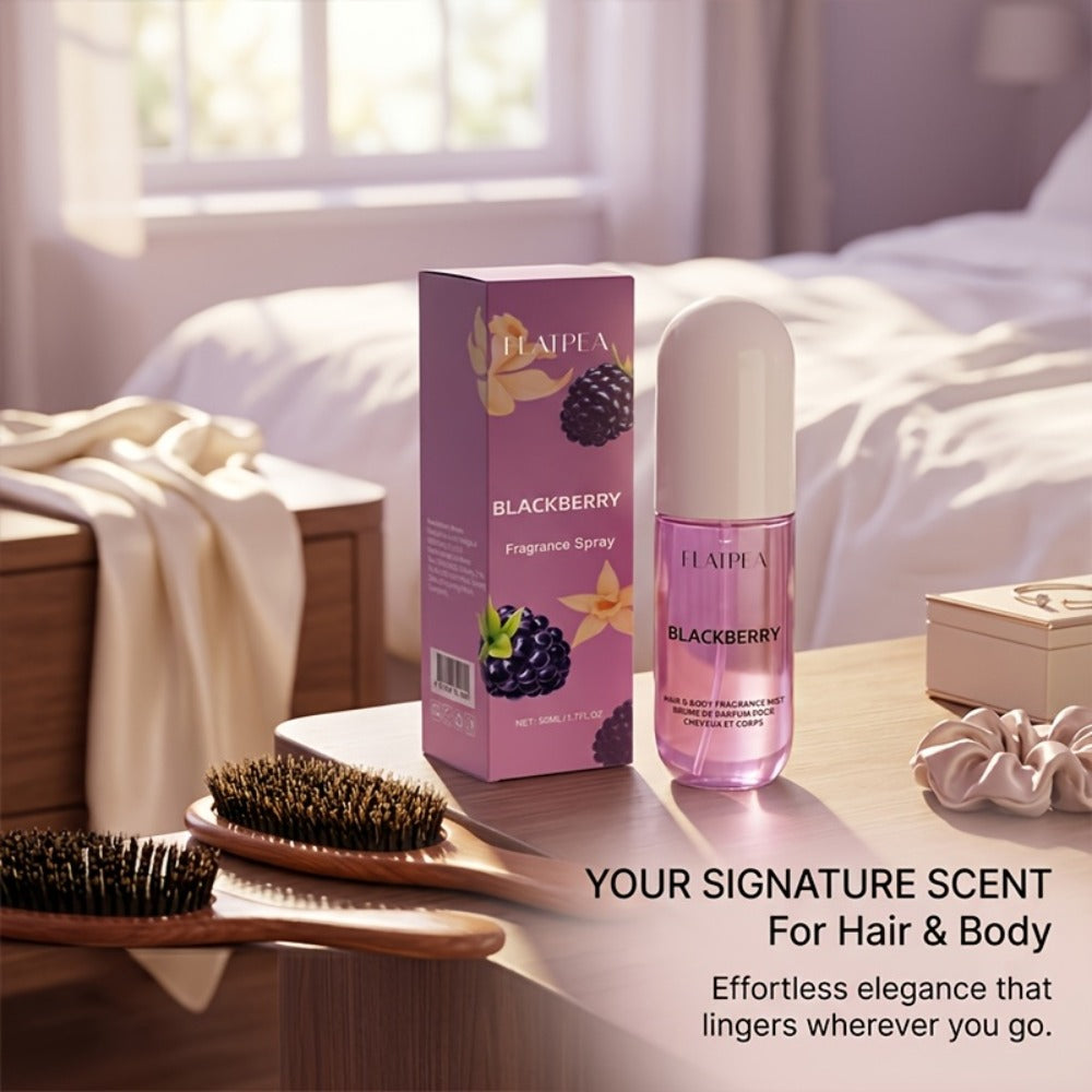 Vanilla Blackberry Perfume Spray for Women 1.7 oz - Alcohol-Free Body Hair Mist EDT, Sweet Gourmand Fruity Amber Musk Long Lasting Feminine Fragrance, Single or 2-Pack Gift