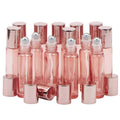 Set of 14 Glass Roller Bottles, Each 0.34oz, Designed for Essential Oils - Perfect for Travel - Reusable Perfume Containers Featuring Stainless Steel Roller Balls And Caps, Includes a Funnel for And Perfumes