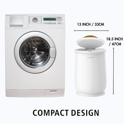 Towel Warmer Bucket Ultra Large Capacity - Fits Two 40"x70" Towels Blankets Bathrobes, ETL FCC Certified, 1-Hour Auto Shut Off, Fast Heating Spa Towel Warmer for Bathroom, Gray & White