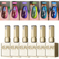 XEIJAYI Frame Bottle Aurora Cat Eye Set -- Ultra-Bright Aurora Cat Eye Nail Polish 6pcs Set, Trendy Spring Nail Art, Stylish Salon Artistic Cat Eye Gel, Shiny Luster with Changing Colors, Women's Nail Art Tools, Dazzling Cat Eye Nail Design.