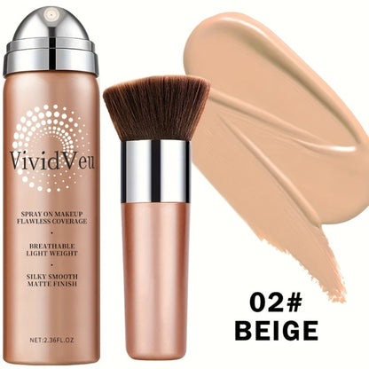 Air Cushion Foundation 2.0 - High Coverage Lightweight Matte Finish, Nourishing Moisturizing Formula, Natural Nude Look, 4 Shades
