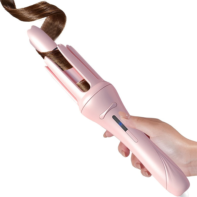 Automatic Curling Iron, One-Touch Automatic Curling, 4 Temperature Settings And 3 Timer Options, Anti-Scald/Anti-Tangle Technology, 360° Rotating Curling Wand, with Comb And Clamp - Ionic Curling Iron for Salon-Quality Waves, Father'S Day Gifts