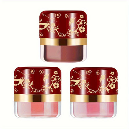 Blush Set 3 Colors with Pearl Powder and Rose Oil Squalane Formula Natural Glow Lightweight Powder for All Skin Tones Easy Blendable Cheek Color