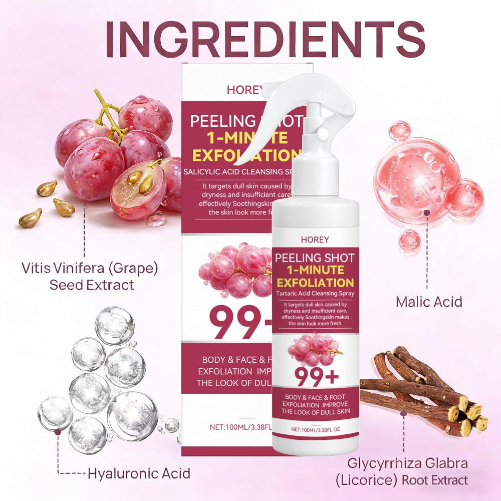 Body And Face Exfoliating Gel - Enriched with Grape And Malic Acid - Deeply Cleanses Skin, Removes Dead Skin Cells from Body And Face, Soothes Skin, Physically Exfoliates Through Gentle Scrubbing, Portable And Easy to Use