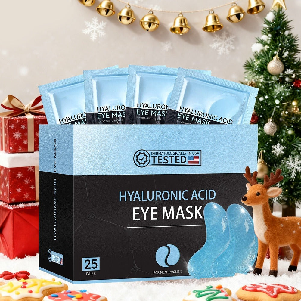 Hyaluronic Acid Eye Mask 25pcs - Under Eye Patches with Collagen & Glycerin for Dark Circles, Puffiness & Deep Hydration, Korean Skincare for All Skin Types