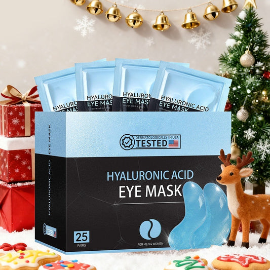 25pcs Hyaluronic Acid Eye Mask With Glycerin & Collagen For Long-lasting Moisturizing & Nourishing Skin, The Look Of Dark Circles, Brighten Skin, For All Skin Types, Korean Skincare Products For Winter, Halloween & Christmas Gifts