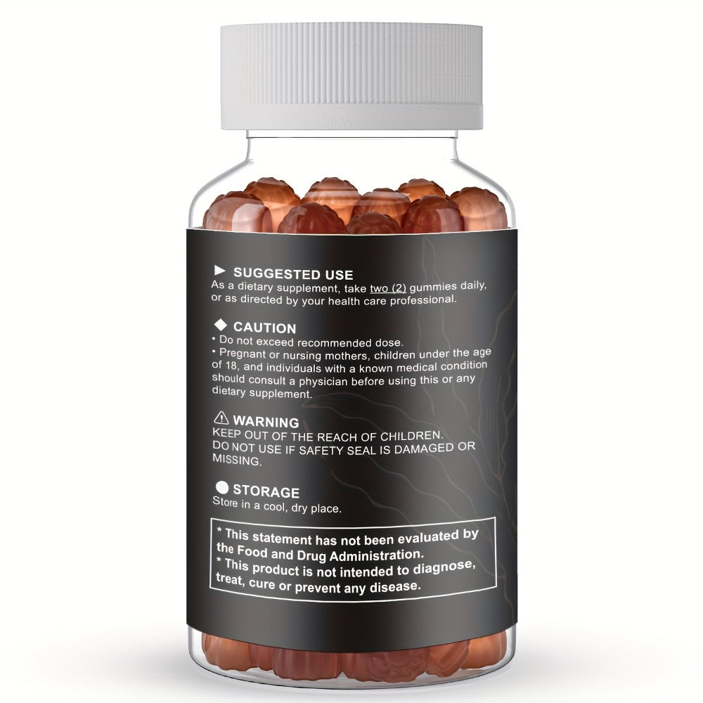 (1/2/3 Bottles)-Sea Moss&Shilajit, Black Seed Oil, Ashwagandha, Ginger, Gummies With Elderberry, Chlorophyll, Turmeric, Bladderwrack 1445Mg, Health, Natural, Antioxidant, Happiness, . 60 Gummies