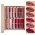 [Mother's Day Gift] 12pcs Lip Gloss Set, Matte Lip Gloss Set, Matte Non Stick Cup, Non Fading Lip Gloss Set, Mother's Day Gift