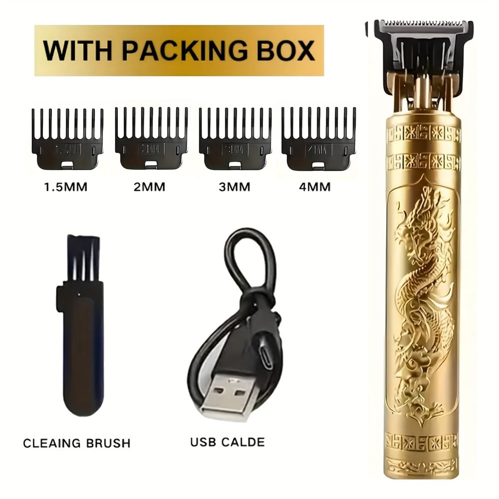 T-Blade Hair Clipper for Men Retro Wireless Electric Trimmer Set with LED Display USB Charging Multiple Accessories - T9 T10 Models Vintage Design Grooming Kit Holiday Gift
