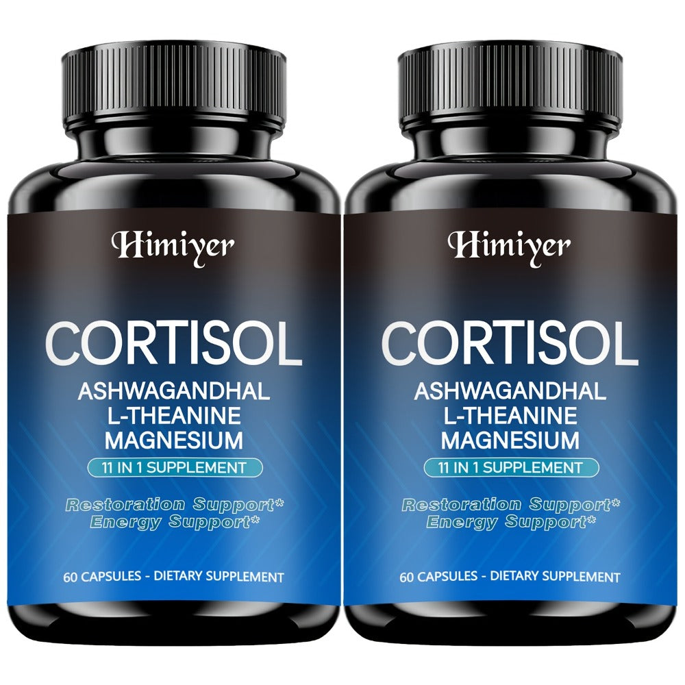 [magic Of Dark Blue]Cortisol&Energy, Restful Sleep & Mood Enhancement with Rhodiola Rosea, Ashwagandha, L-Theanine & Magnesium 60 Capsules