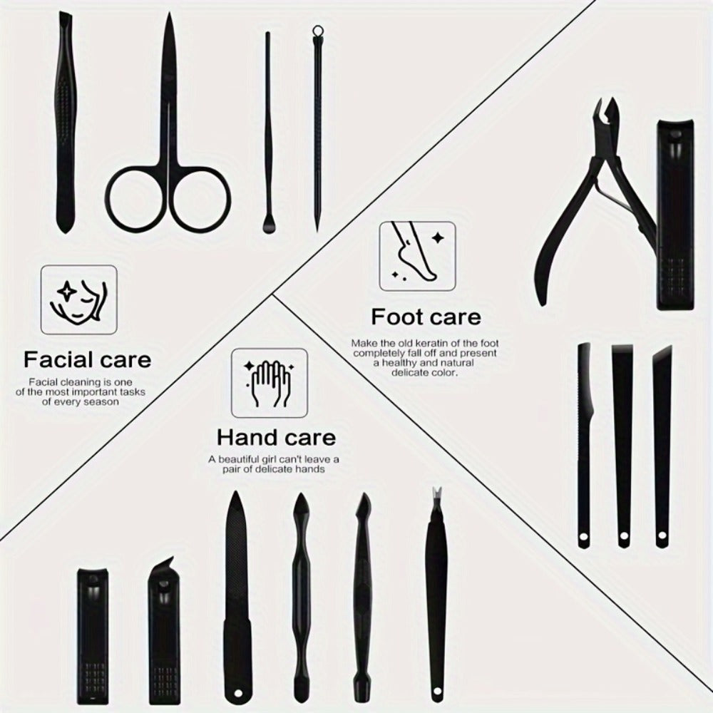 24/23-piece Professional Nail Clipper Set - Sharp blades, precise cutting, durable structure, suitable for trimming fingernails and toenails - Suitable for both men and women, you can get salon-quality nails at home, a comprehensive foot care Essential to