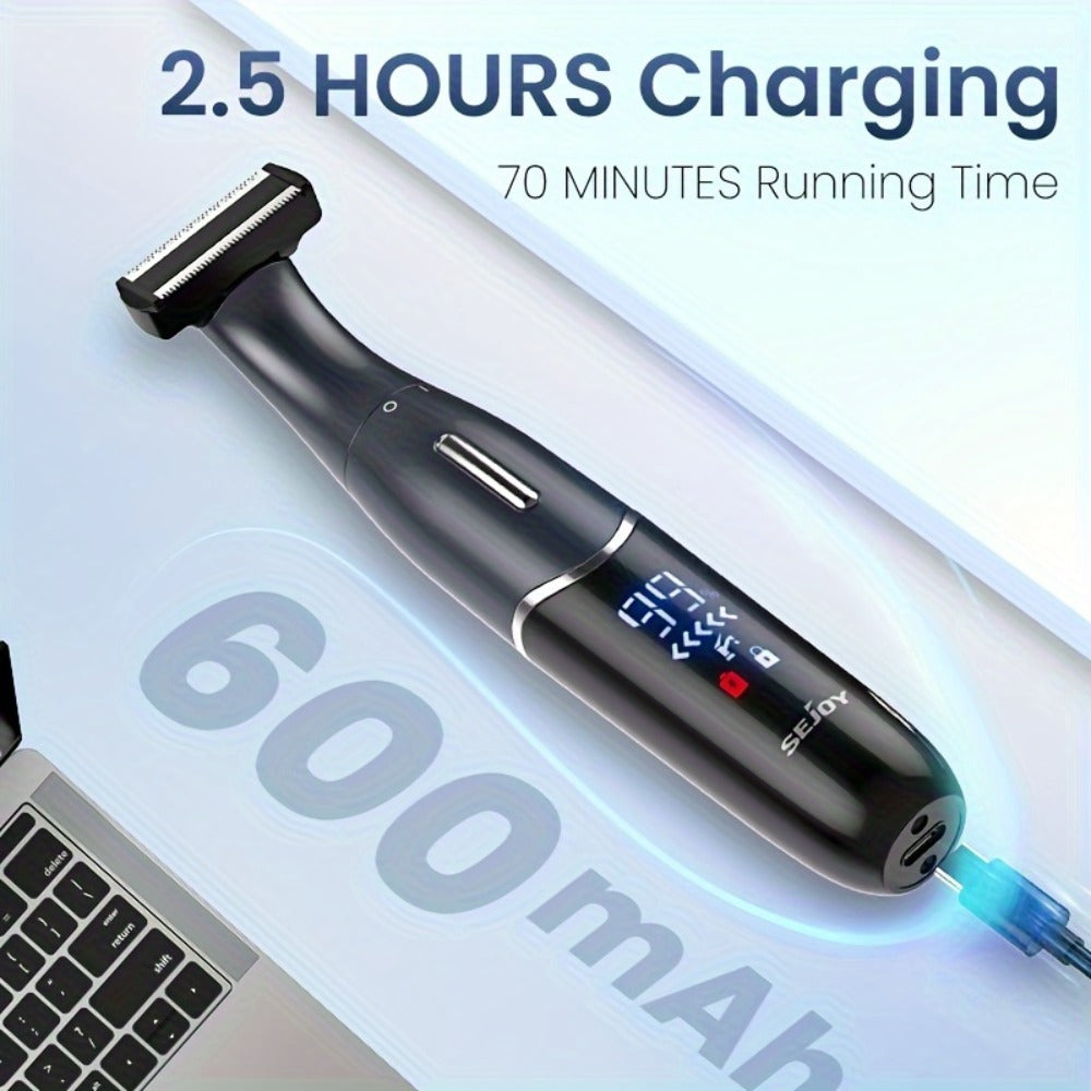 Electric Razor for Women & Men 6-in-1 Bikini Trimmer Hair Remover Kit - Face Eyebrow Nose Arms Legs Pubic Wet Dry Painless Shaver