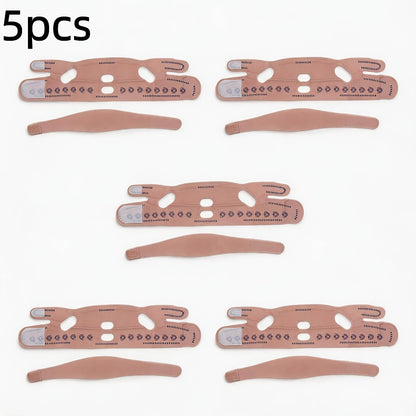 V-Line Face Lift Belt 5-Pack Facial Contouring Lifting Mask Forehead Lift Band Nasolabial Fold Slimming Bandage Day Night Use Unisex