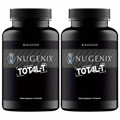 Total-T Men's Health Supplement with L-Citrulline, Fenugreek & Vitamin B6 - Testosterone Support, Mood & Energy Booster for Men - Daily Male Wellness Formula - 2 Bottle Pack