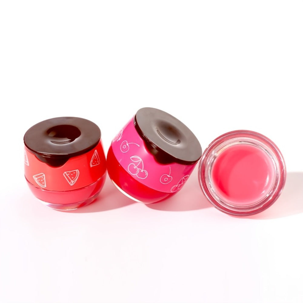 Set of 8 Lip Balms in Honey Pot, Featuring Flavors Like Honey, Strawberry, Apple, Watermelon, Cherry, Vanilla, Mint, And Aloe, Designed for Overnight Hydration And Moisturizing with Propolis