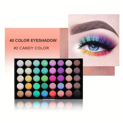Eyeshadow Palette 40 Color Makeup Set with Mascara Eyeliner Eyebrow Pencil Eye Shadow Brush - Complete Beginner Eye Makeup Kit Gift for Women