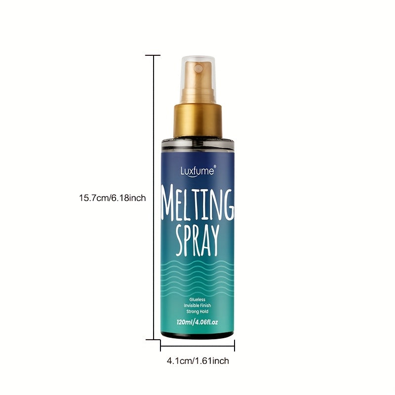 Edge Control Extra Hold Lace Melting Spray Kit, Bold Hold Hair Glue For Lace Wig, Quick-dry Formula With Maximum Hold, No Residue & Invisible Finish, 24h Long-lasting Hold, Safe For Sensitive Scalp & Light Beige, Easy Washable, 4.08fl.oz/120ml, Unisex For
