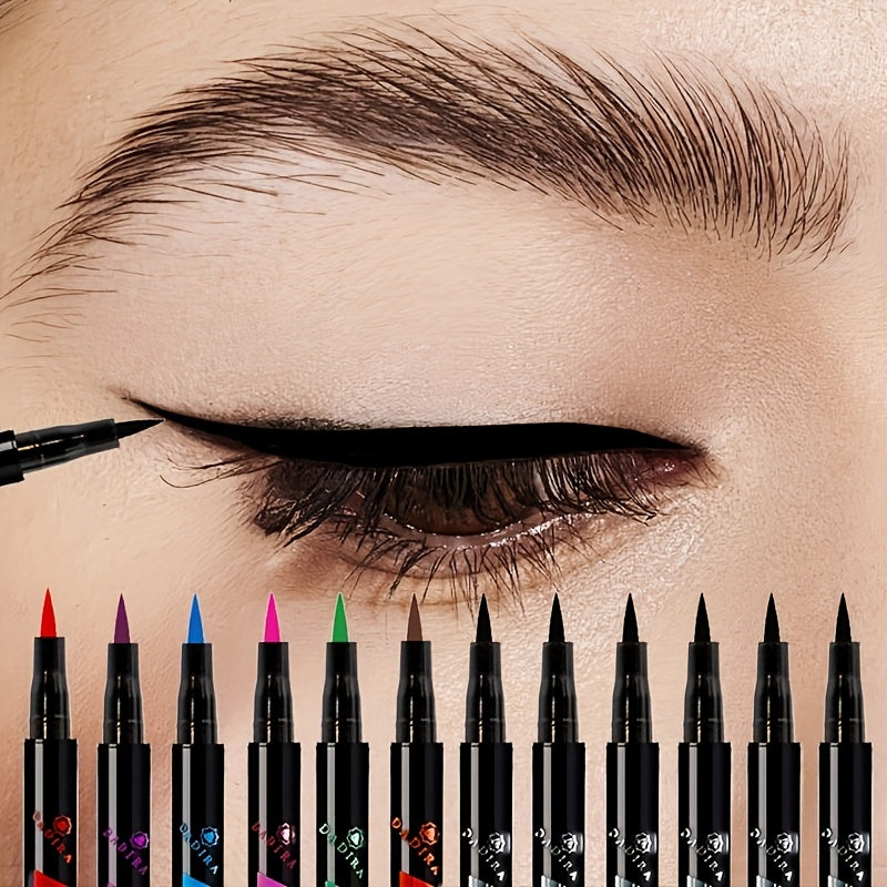 12pcs Eyeliner Pen Set, Creating A Natural Makeup Effect, Lasting Without Tingling, Suitable for Daily Life, Performances, Parties, Parties, All Skin Colors, The Perfect Gift for Women, Valentine's Day, Halloween, Mother's Day, Easter, Christmas, Etc