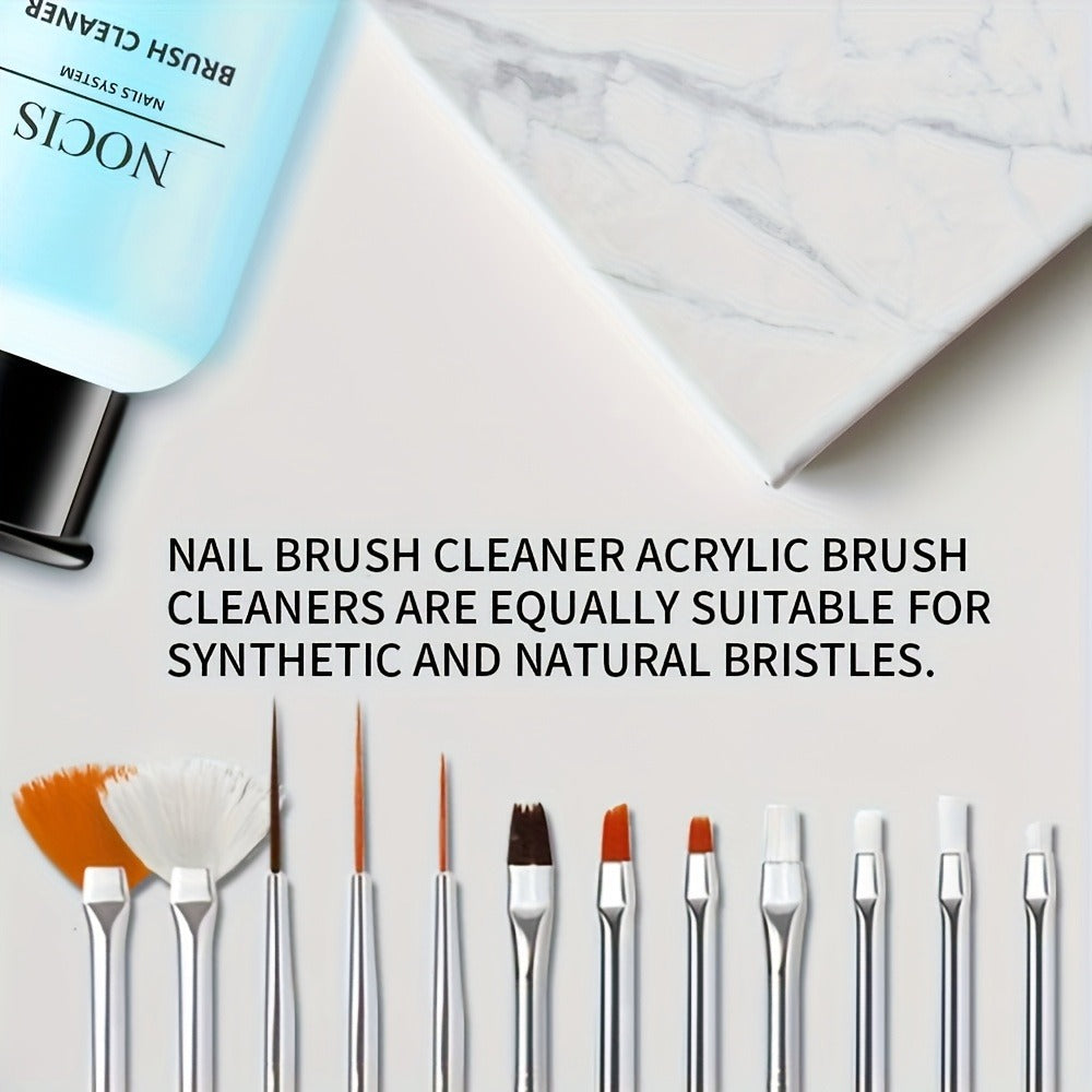 Nail Brush Cleaner and Conditioner 2-Pack Gel Nail Brush Wash Pen Kolinsky Acrylic Brush Preserver Restorer for Paint Airbrush Art Tools