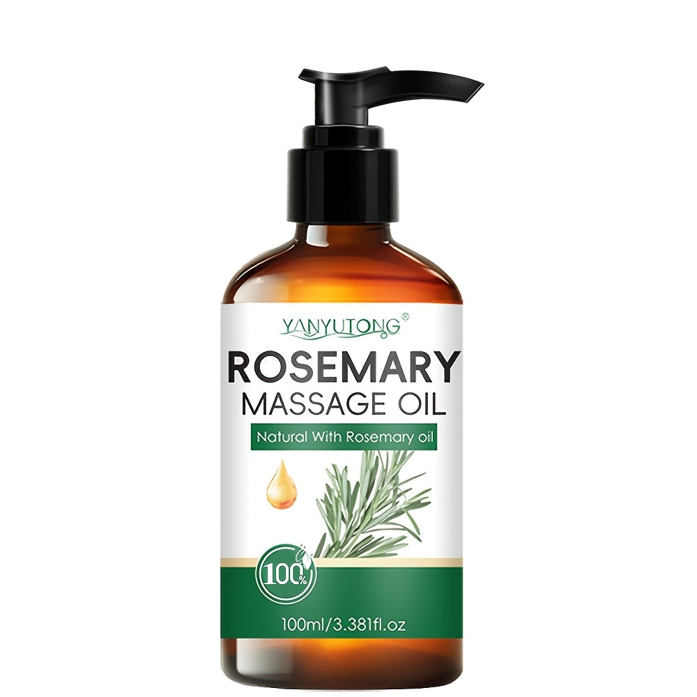 Natural Moisturizing Massage Oil 3.38oz - Nourishing Body Oil with Turmeric, Rosemary, Lavender & Cherry Blossom, Glycerin Formula for All Skin Types, Gentle Non-Irritating Skincare Gift