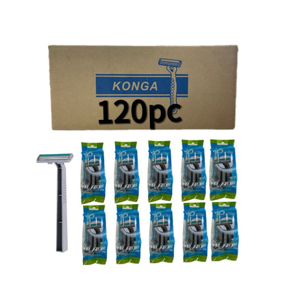 Disposable Razors 120 PCS Double Blade Stainless Steel Shaving Razor Bulk Pack - Smooth Close Shave for Men & Women Body Face Leg Hair Removal