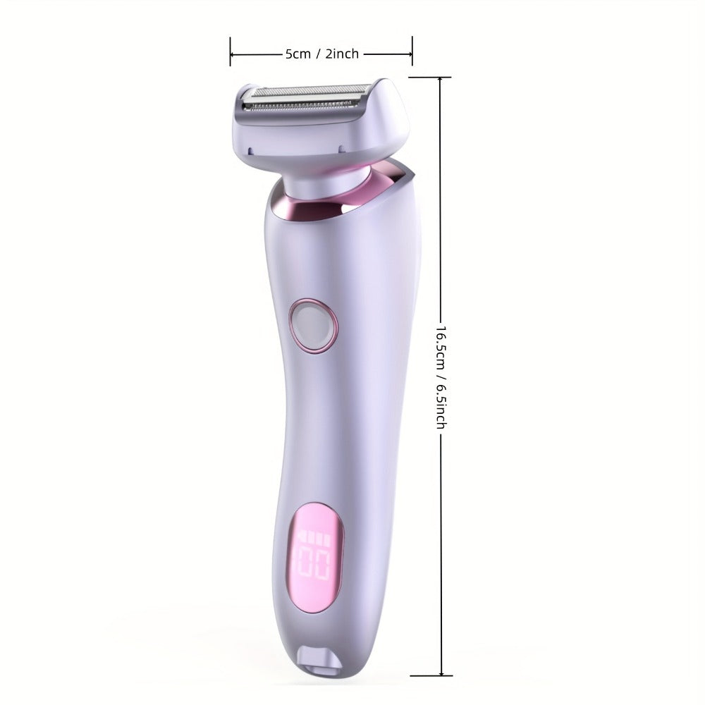 Electric Shaver for Women Waterproof Rechargeable Body Hair Razor Bikini Pubic Legs Arms Underarm Wet Dry Close Shaving Portable Travel Home
