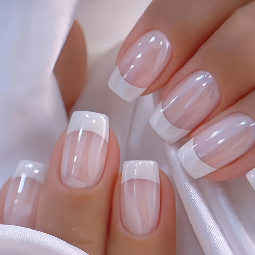 Upgrade Your Look. 72pcs (3 Boxes) Women'S Nail Accessory Set. Classic And Easy Elegant Design. Glossy Fake Nails. Extendable And Detachable Nails