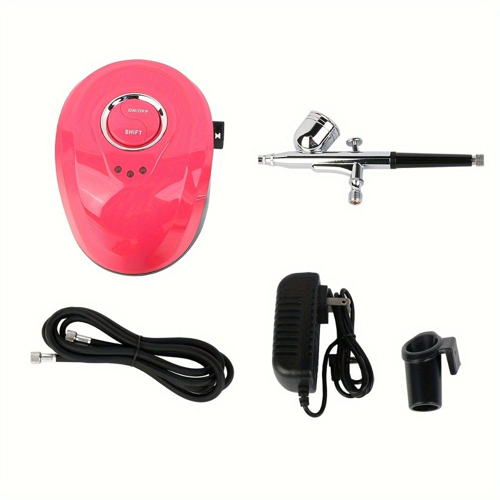 Airbrush Kit Portable Dual-Action Airbrush Gun And Mini Air Compressor Set for Make Up, Art Painting, Cake, Manicure, Spray Model, Craft, Hydrating And Beauty, And More