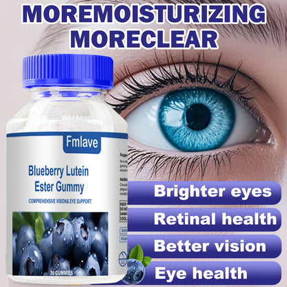 Lutein Eye Health Gummies 30-Day Supply | Blueberry Lutein Eye Vitamins for Vision Clarity & Blue Light Support | Eye Supplement for Kids & Adults, Individually Packed, 30 Gummies