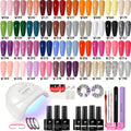 PHOENIXY 61pcs Gel Nail Polish Kit with U V Light, 40 Colors Gel Nail Polish Set Manicure Starter Gel Nail Kit Base Top Coat Gifts for Women