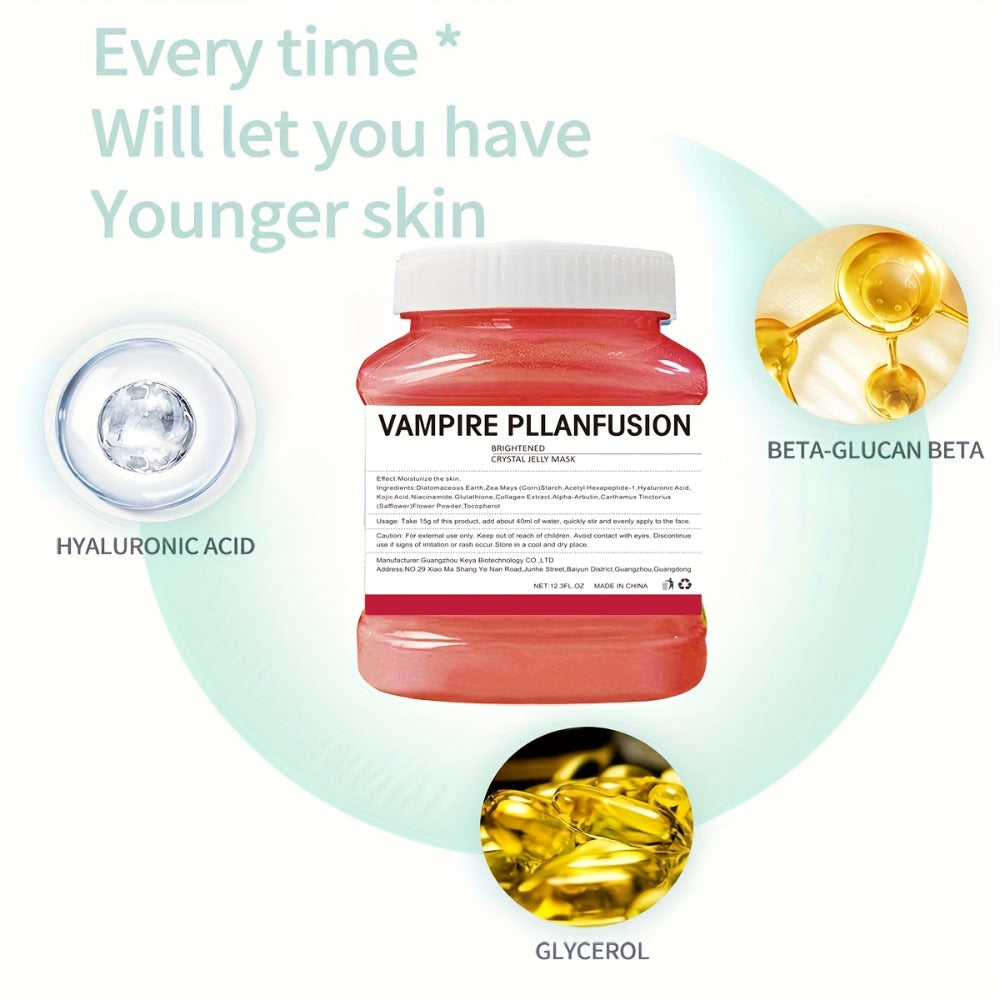 12. 3fl. oz Vampire Plasma Face Mask - Lactic Acid Jelly for All Skin Types, Alcohol-Free & Paraben-Free, Firming & Hydrating -Off Gel, Fragrance-Free