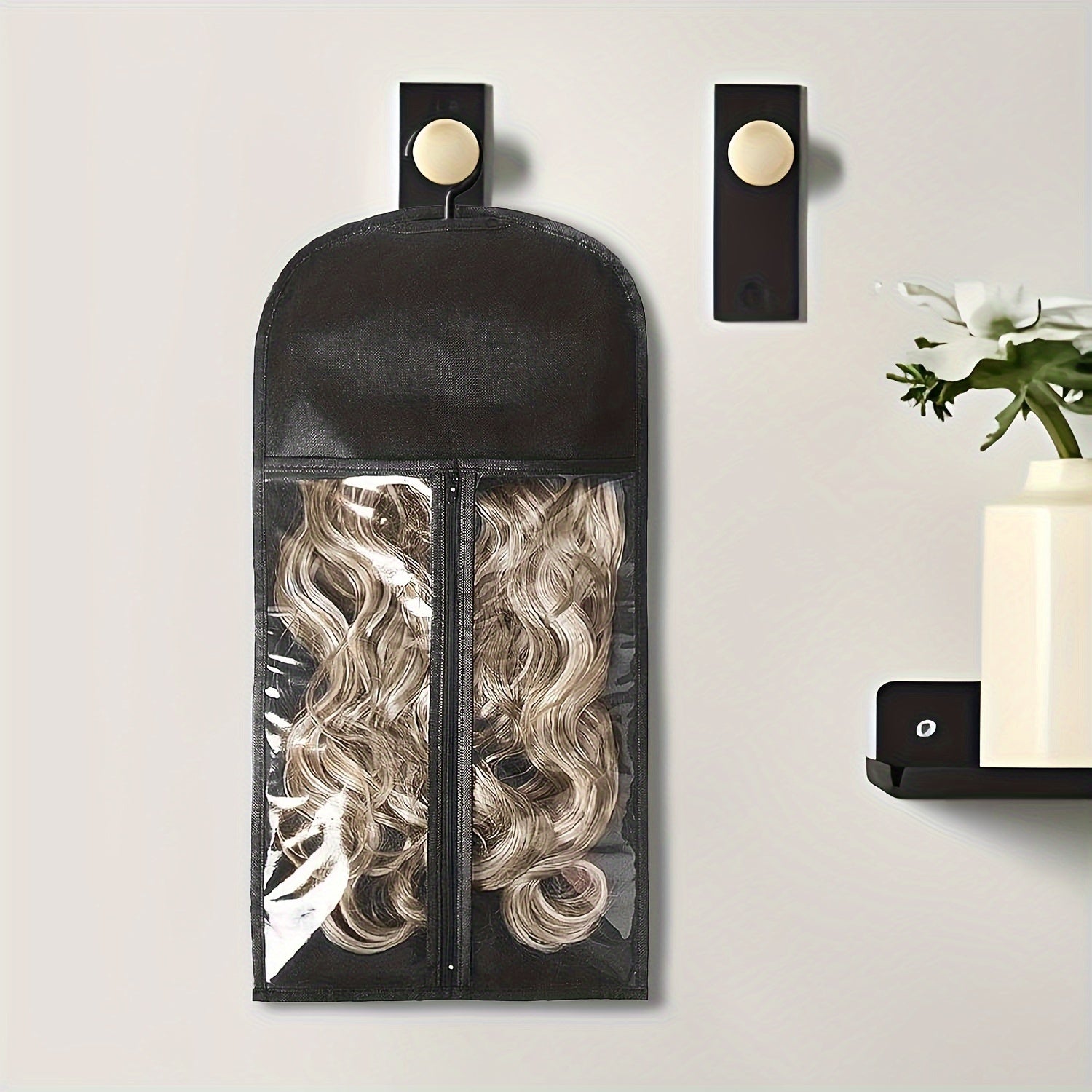 [Durable Wig Storage Bags] 6pcs Durable Wig Storage Bags with Hangers - Hair Extension Organizer for Multiple Wigs & Accessories