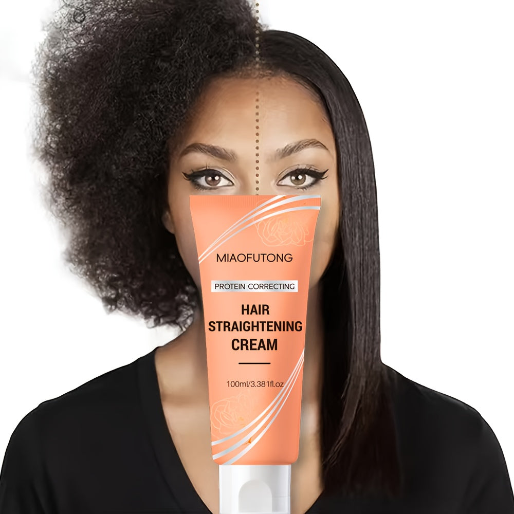 3.38oz Protein Straightening Cream - Moisturizing & Smoothing, Hair, Deeply & Strengthens Hair, Deep Hydration, Improves Frizz, Non-Greasy, Suitable for All Hair Types Valentine'S Day Gift
