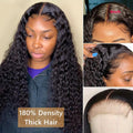 Brazilian Hair Wig Suitable for - Natural Black Human Hair Lace Front Wig with 4x4 HD Transparent Lace Closure, Pre Plucked Baby Hair & 180% Density Body Wave Wigs for Dreadlock-Compatible Styles, Daily Wear or Special Events