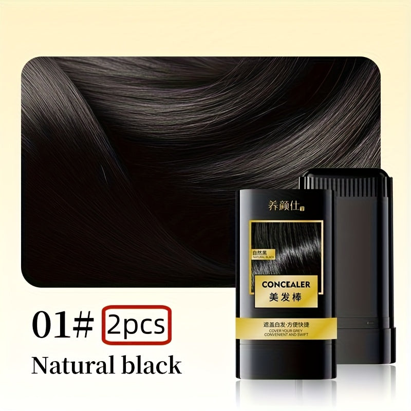 CONCEALA Hair Dye Stick with Built-in Comb - Easy Twist Applicator, Waterproof & Sweatproof, Long-Lasting Color, Covers Gray, Includes Plant-Based Squalane, Perfect for On-the-Go Touch-Ups, 3 Shades Available