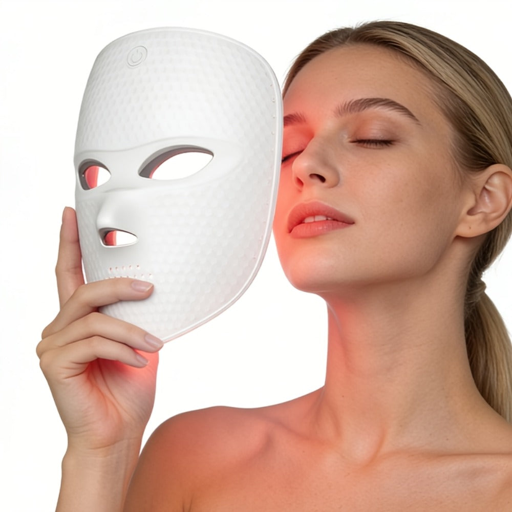 Ideal Holiday Gift, 7-Color LED Light Skincare Device, Multifunctional Home Beauty Tool, Facial Available, Ideal For Personal Care And As A Gift For Mother'S Day Or Girlfriend