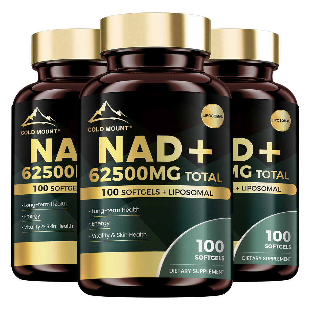 NAD+ Supplement 62500mg - Nicotinamide Riboside & Trans-Resveratrol | for, Repair & | Supports Light, Brain & Healthy Aging | 100 Softgels, 50-Day Supply, Focus Enhancement, Memory Support, High Potency