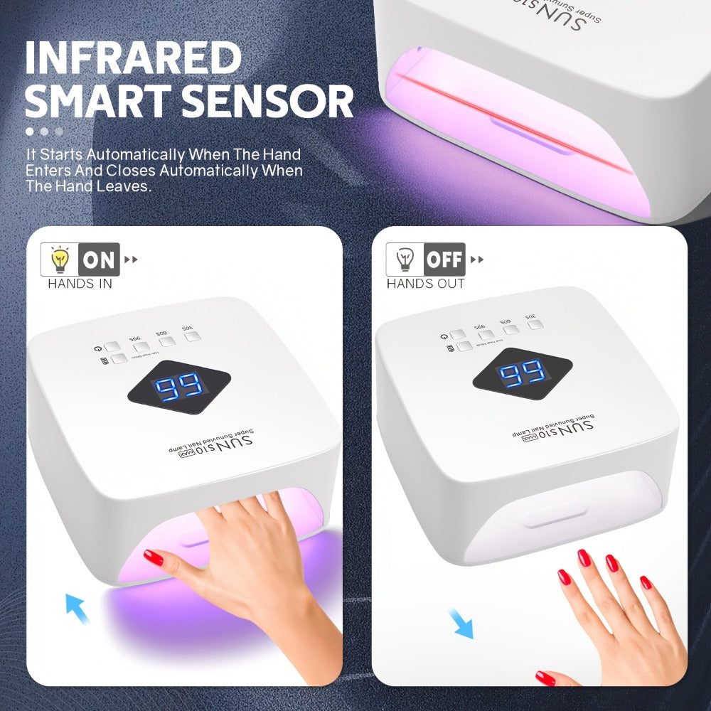 Rechargeable Professional Nail Dryer with 30 Beads, Featuring a Design And Three Timer Settings for Both for Home And Salon Applications