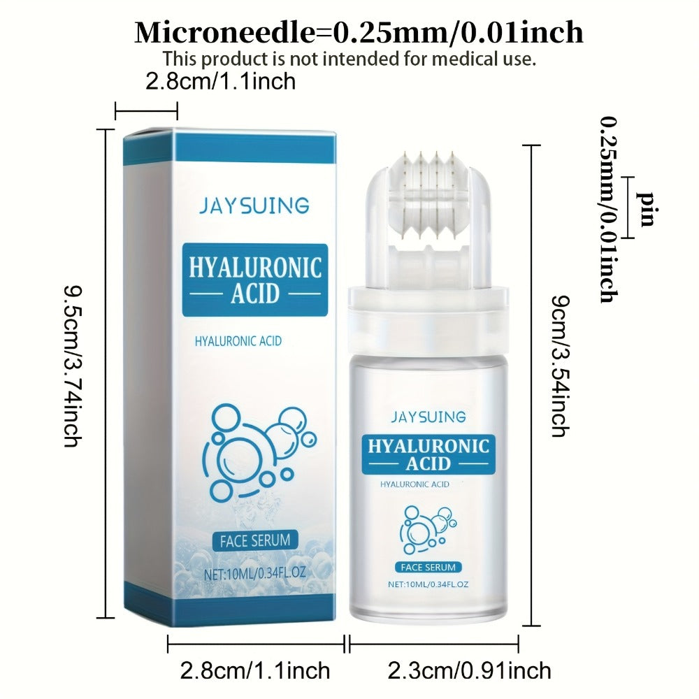 2/4Set Micro Infusion System Hyaluronic Acid Facial Serum, Smooth Skin Facial Serum Roller with Collagen And Elastin Moisturizes Skin Care Serum Enhances Skin Elasticity, Facial Serum for All Skin Types, Microneedle Length 0.25Mm