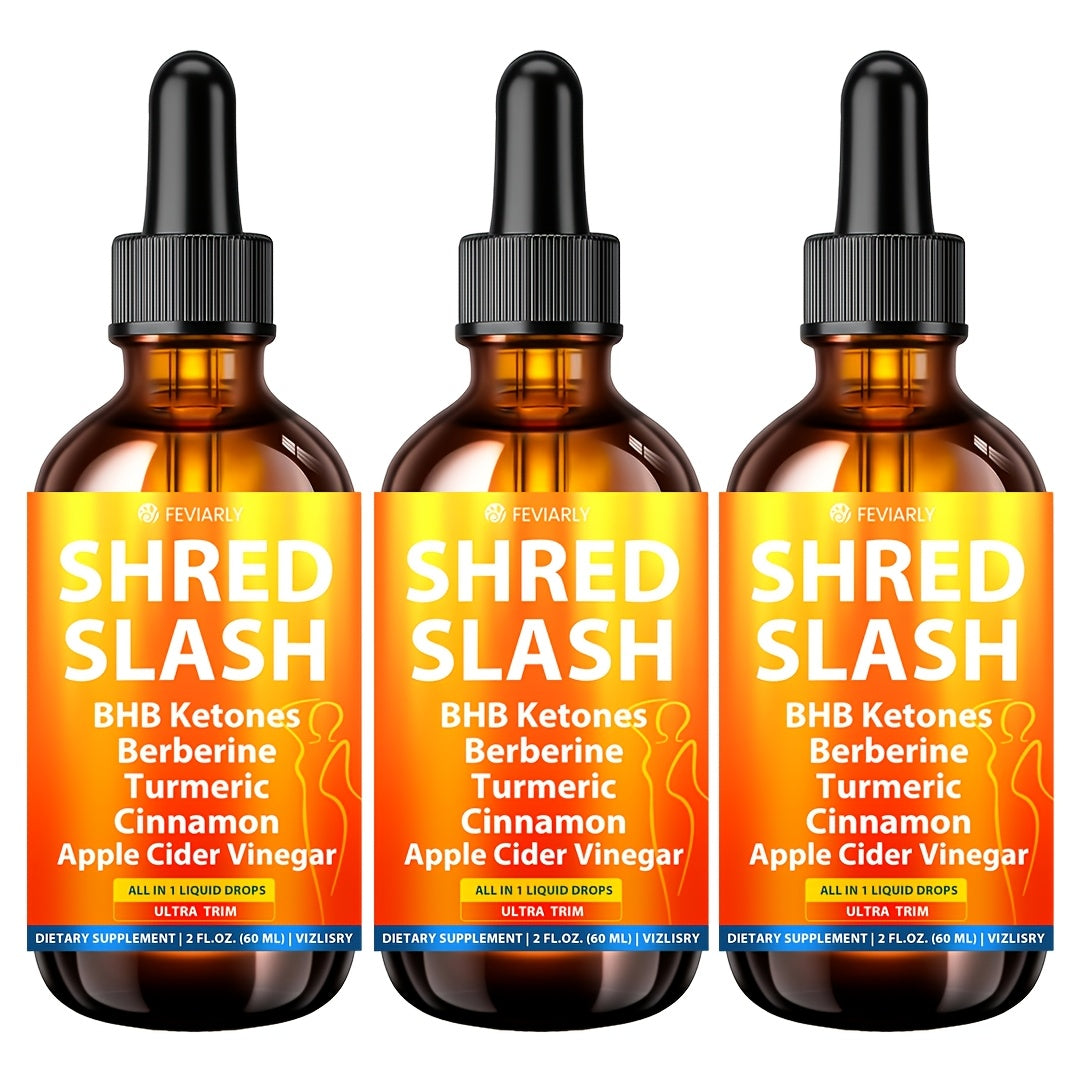 Lipo Slash 16-in-1 Weight Loss Liquid Drops for Women & Men with BHB Ketones Berberine Turmeric Apple Cider Vinegar Probiotics Cinnamon – Gut Health Curb Cravings Hunger Balance Orange Flavor