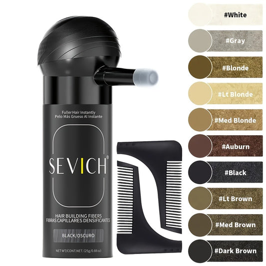 2-in-1 Hair Thickening Fiber Set—Powder + Applicator, Creates a Natural, Voluminous Effect, Suitable for All Hair Types