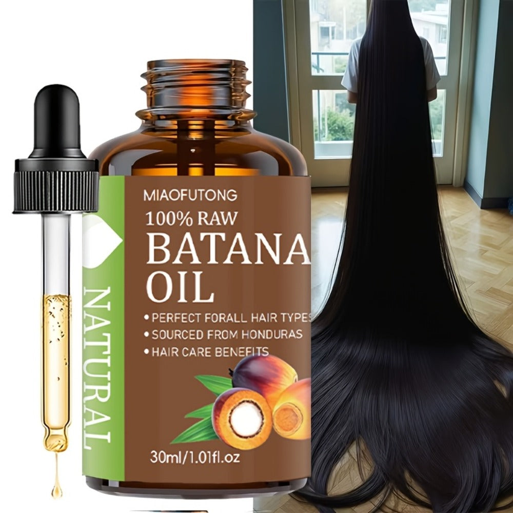 Batana Oil 1.01oz — Pure Cold-Pressed Honduras Batana Oil for Hair Growth, Strengthening & Deep Moisturizing | Nourishes All Hair Types for Stronger, Shinier & Healthier Hair