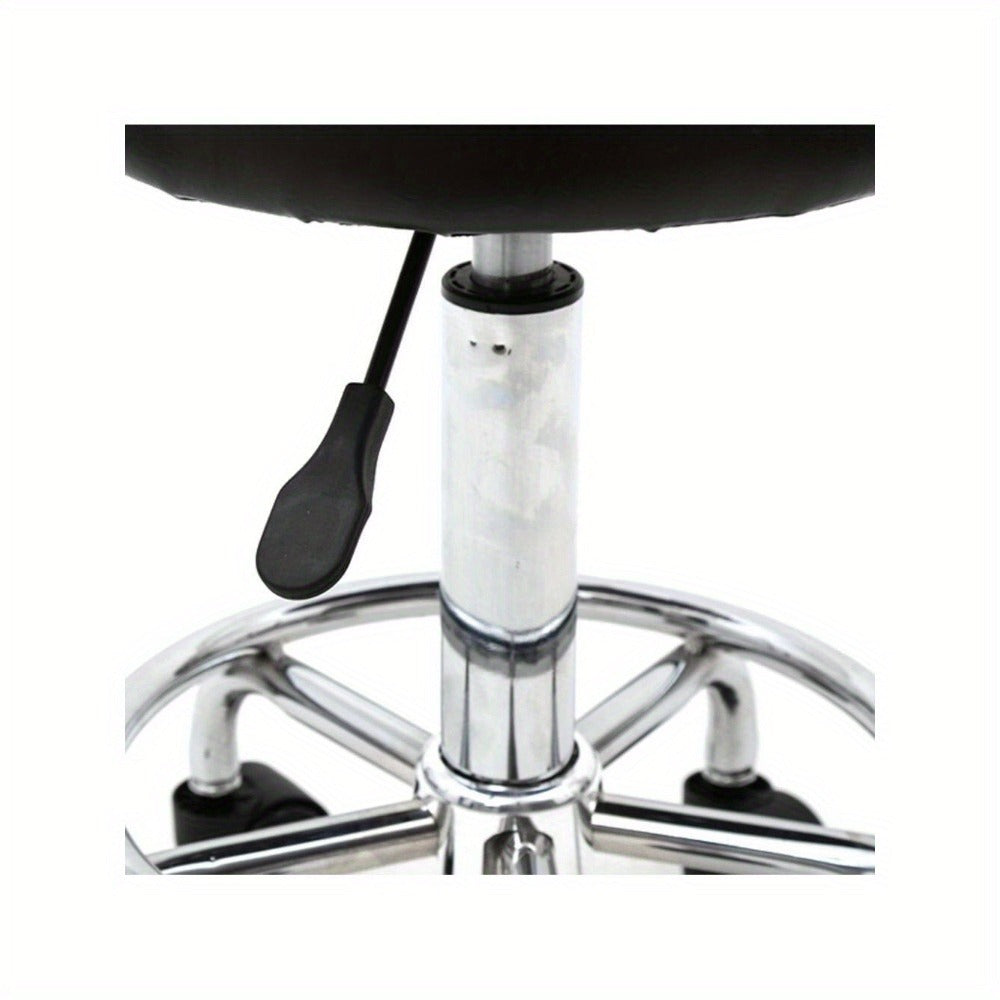 Round Shape Adjustable Salon Stool with Back and Line