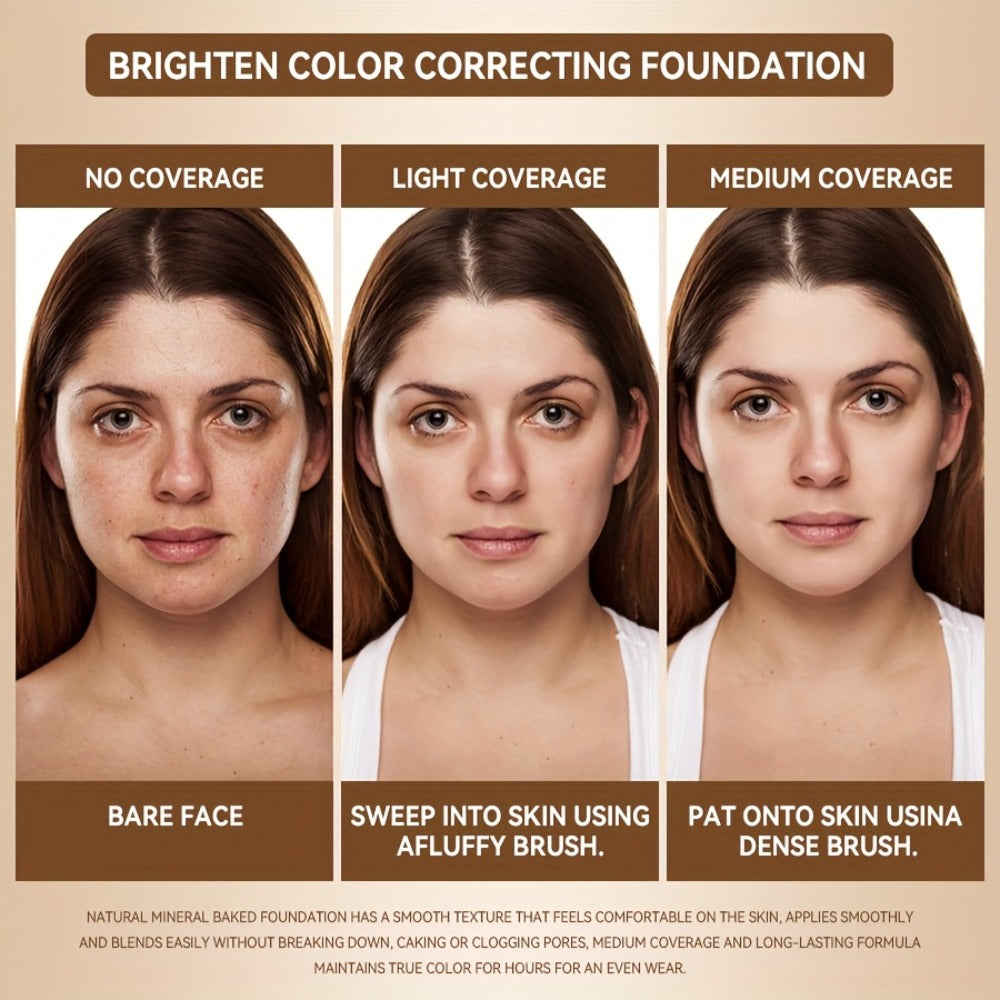 Bake Foundation Make-up to Create 24-hour Lasting Makeup, Naturally Cover Defects, Light And Breathable, Easily Apply Makeup, Present Natural Semi Matte Effect, And Keep Fresh And Flawless All Day