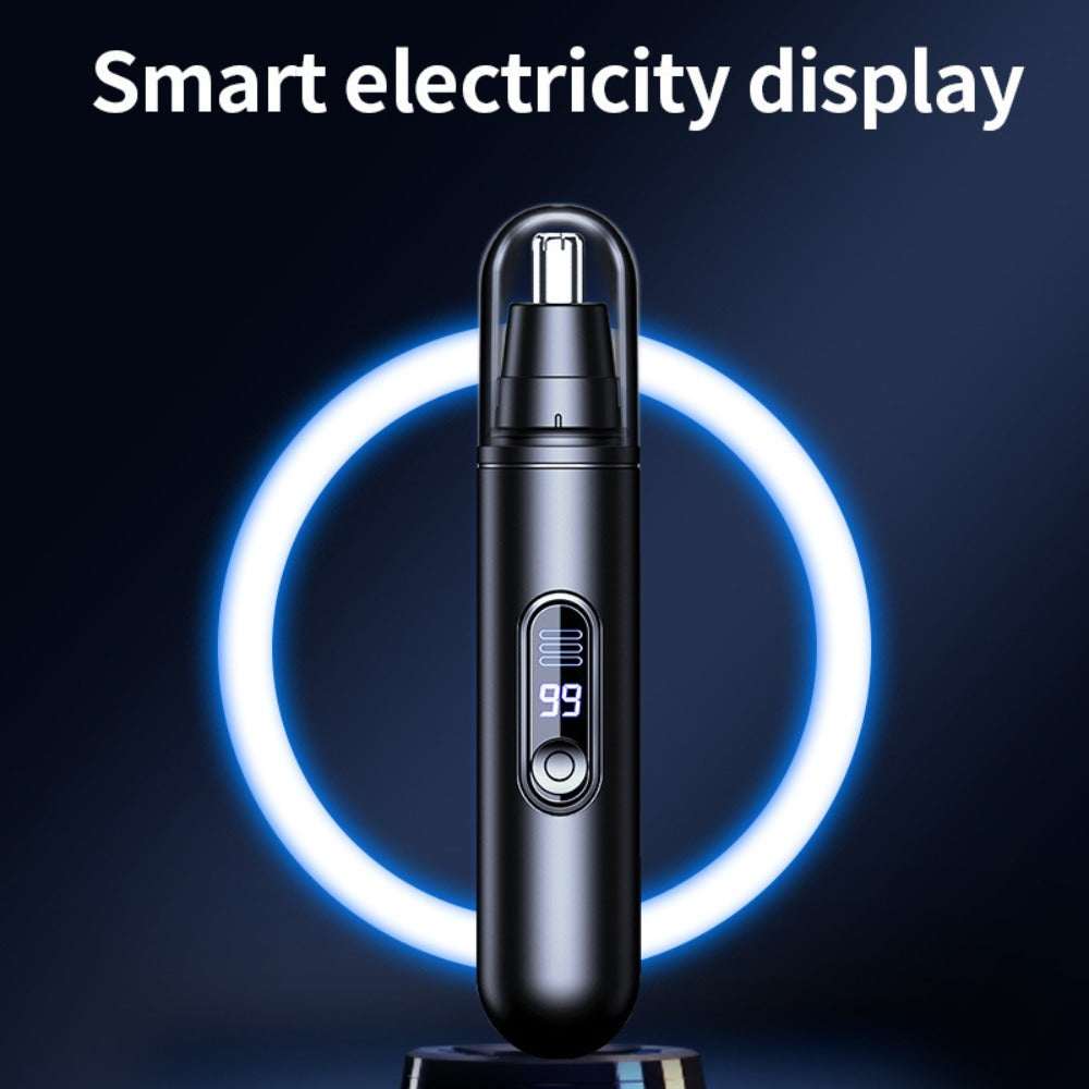Electric Nose Hair Trimmer, Painless Facial Hair Removal Device for Men And Women - with LED Display Screen, USB Charging, Suitable for Trimming Nose Hair, Ear Hair, Eyebrows, Etc